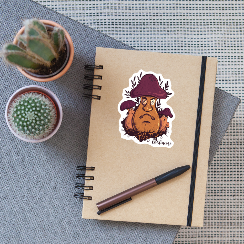 Sticker - “Goblincore_Grummelpilz” - Mattweiß