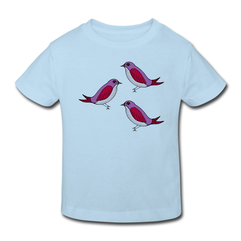 Kinder Bio-T-Shirt - “Drei Amseln” - Hellblau