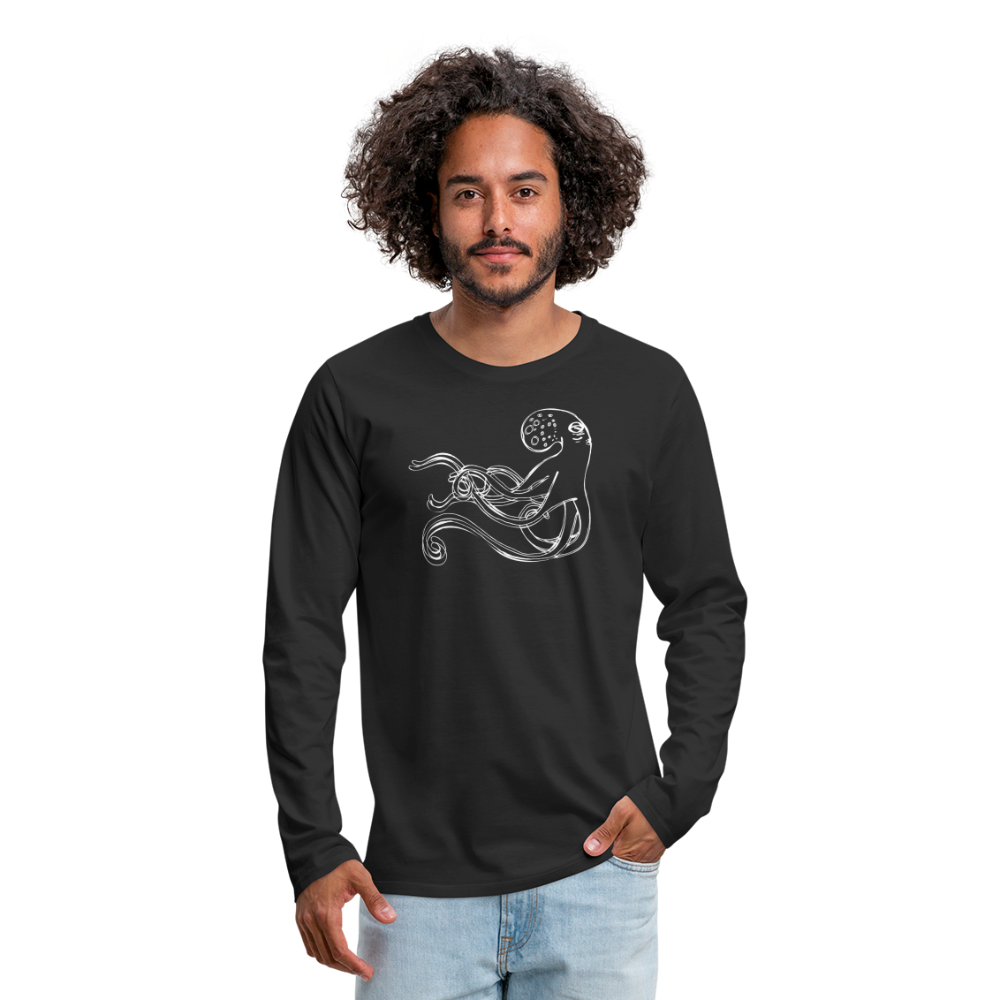 Männer Premium Langarmshirt - “Shaky Kraken” - Schwarz