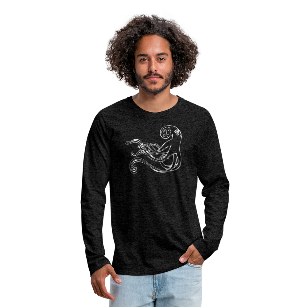Männer Premium Langarmshirt - “Shaky Kraken” - Anthrazit