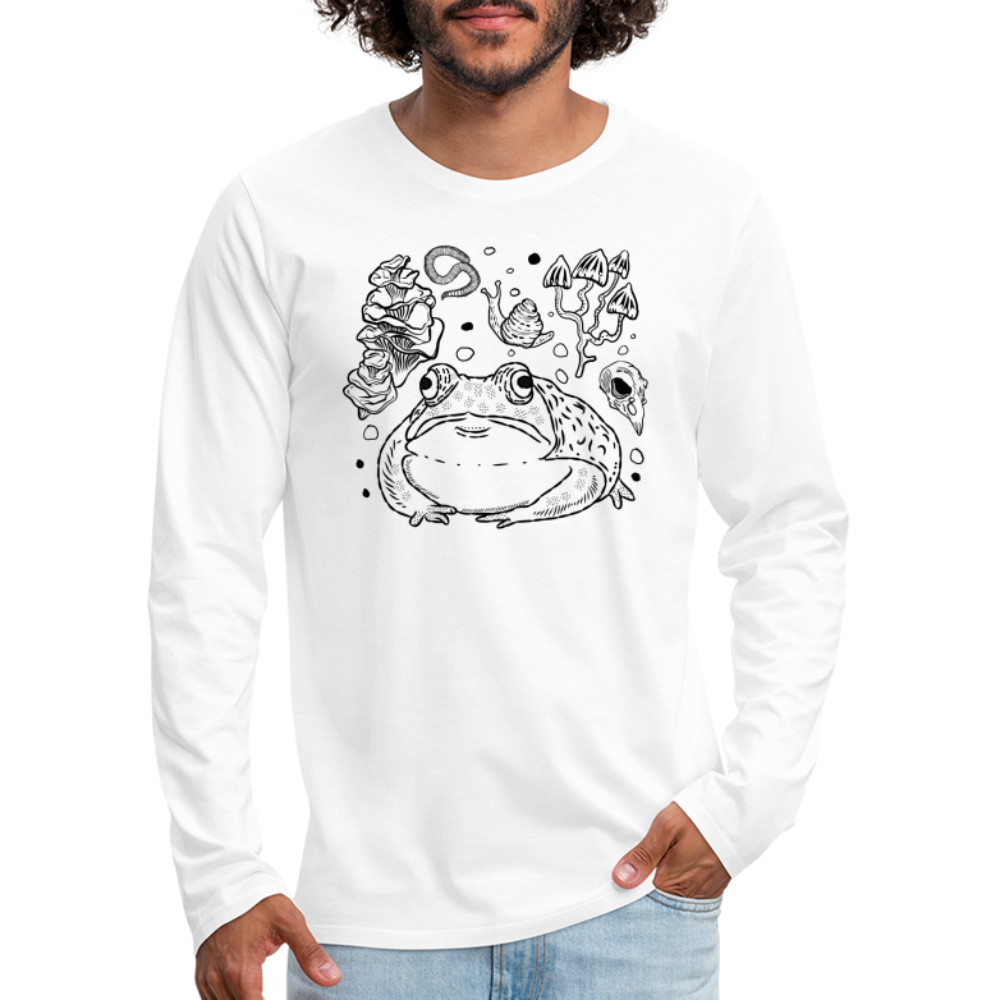 Männer Premium Langarmshirt - “Goblincore Sammelsurium” - Weiß