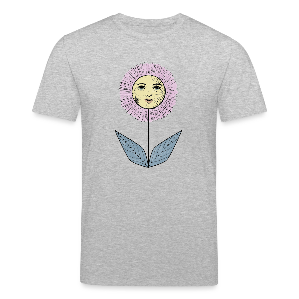 Männer Bio-T-Shirt “Grow the Sun” - Grau meliert