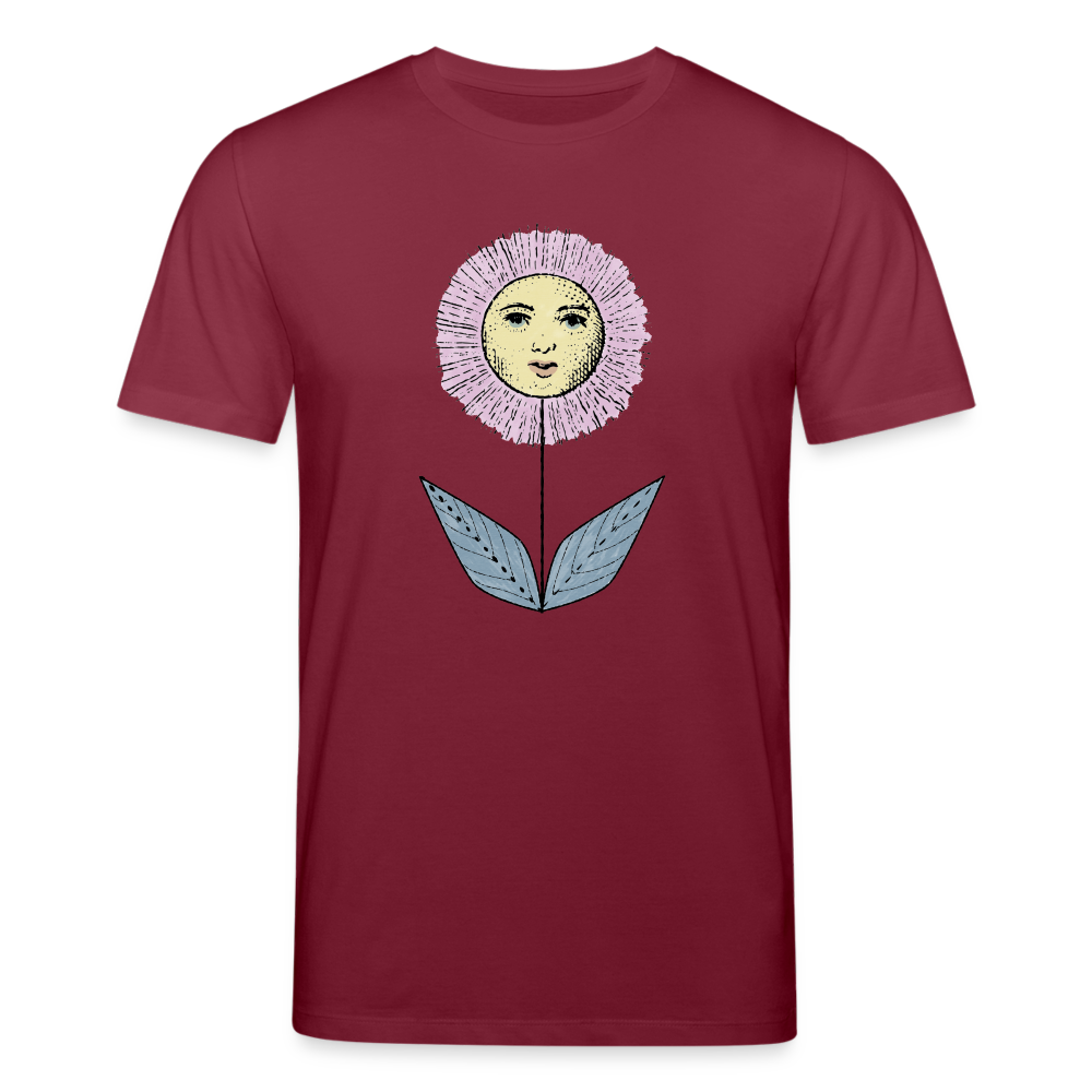Männer Bio-T-Shirt “Grow the Sun” - Burgunderrot