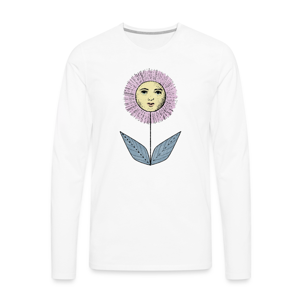 Männer Premium Langarmshirt - “Grow the Sun” - white