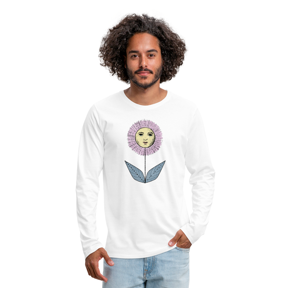 Männer Premium Langarmshirt - “Grow the Sun” - white