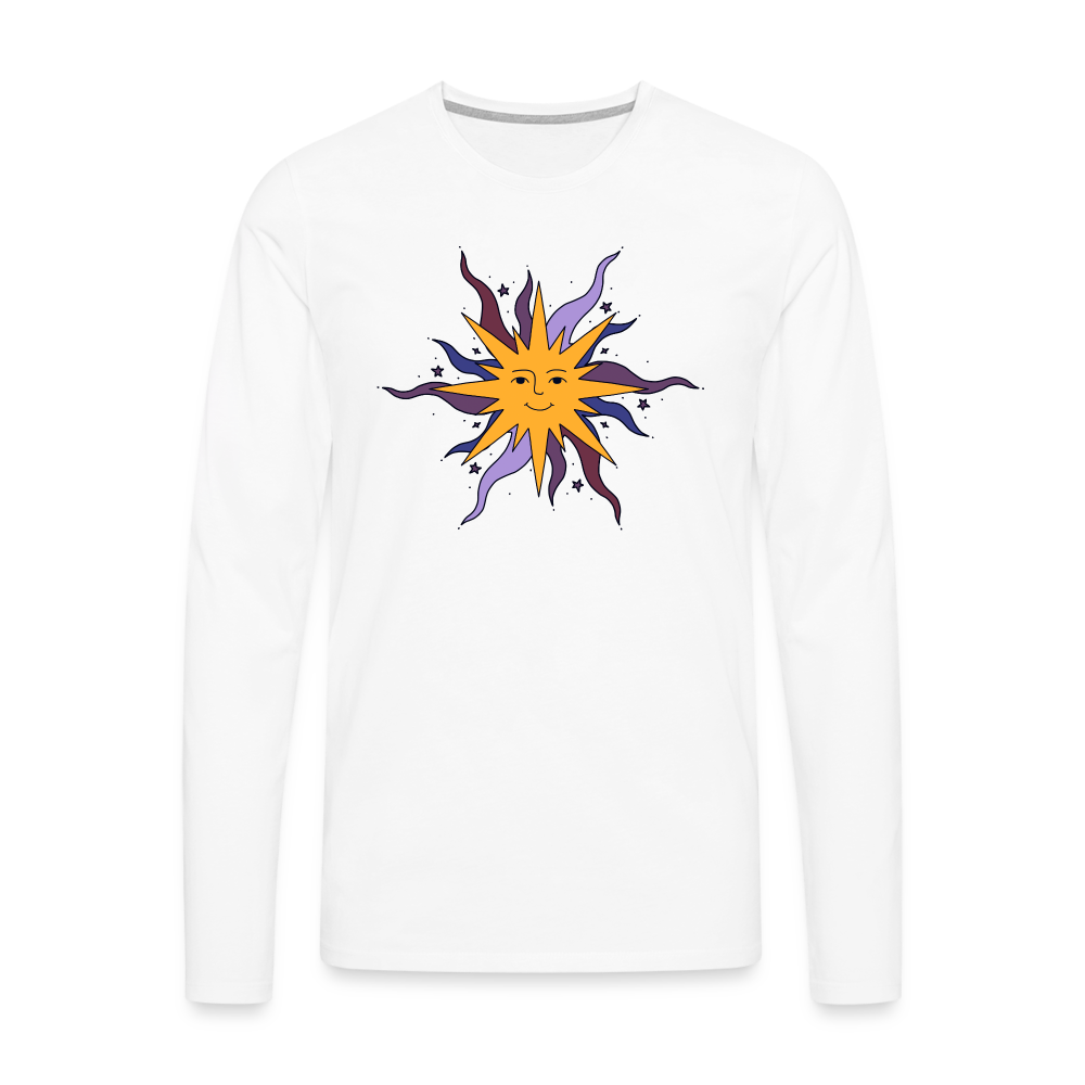 Männer Premium Langarmshirt - “Warme Sonne” - white