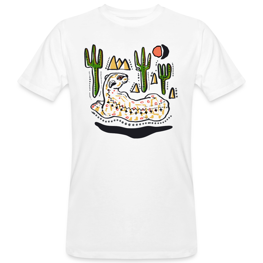 Männer Bio-T-Shirt - “Folkart Jaguar” - weiß
