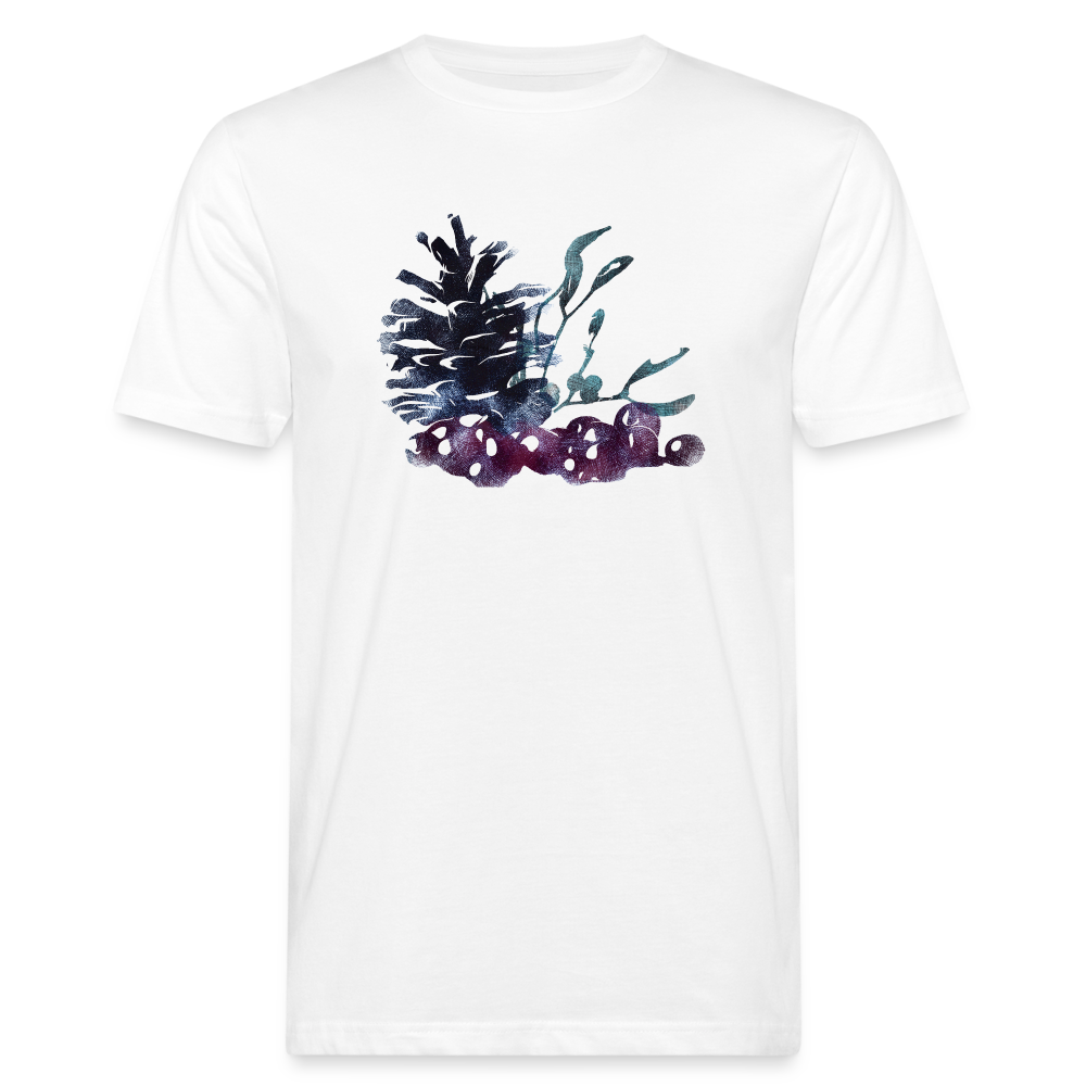 Männer Bio-T-Shirt "Winterpflanzen" - weiß