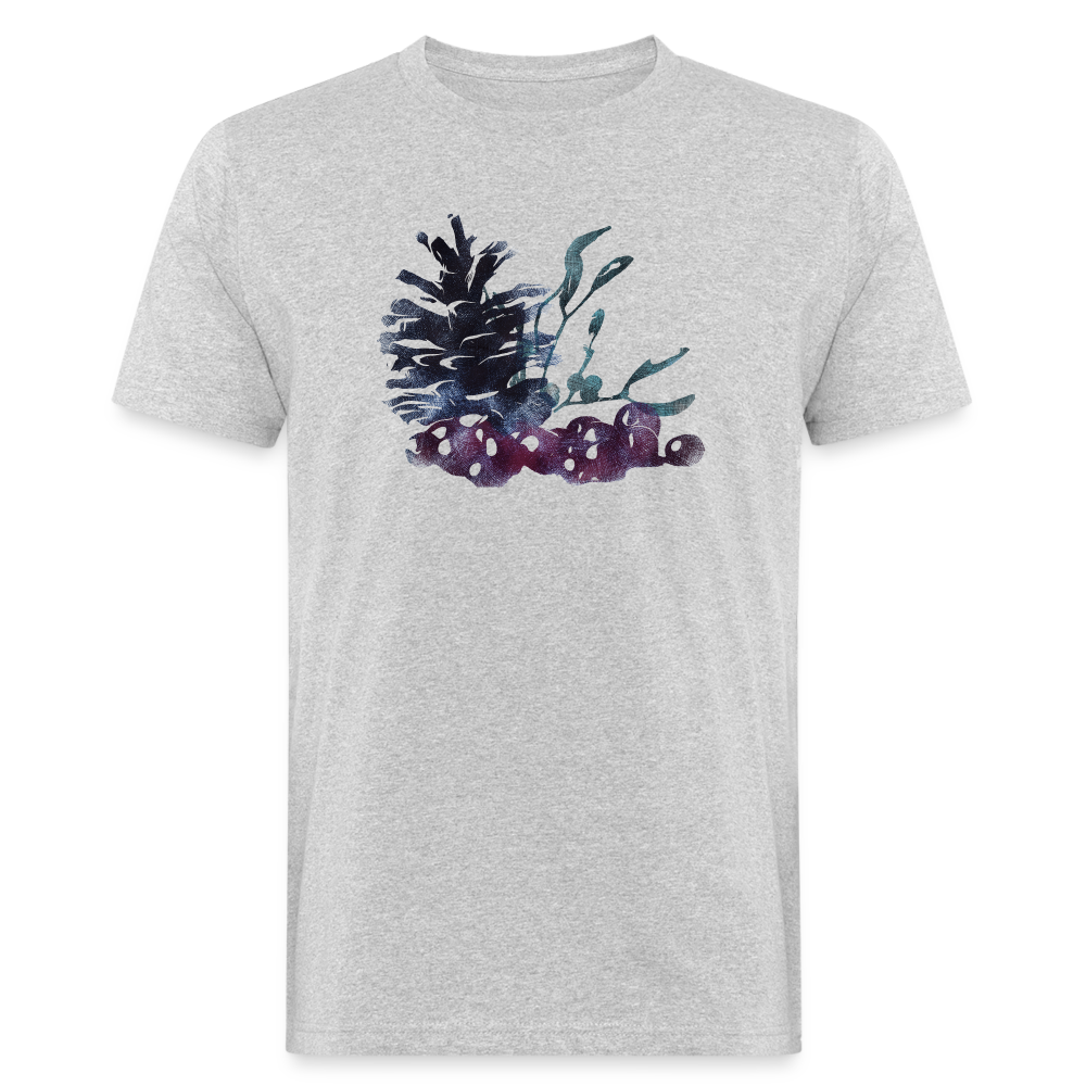 Männer Bio-T-Shirt "Winterpflanzen" - Grau meliert