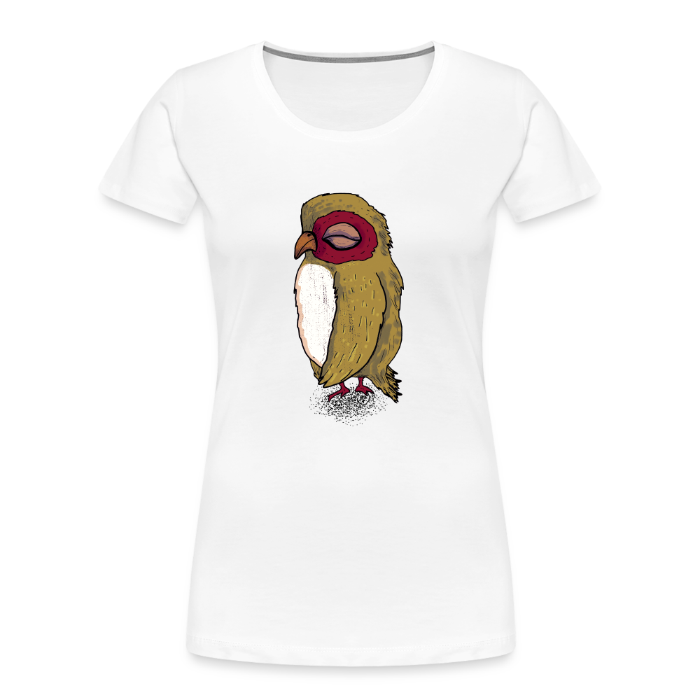 Frauen Premium Bio T-Shirt - Kleine braune Eule - weiß