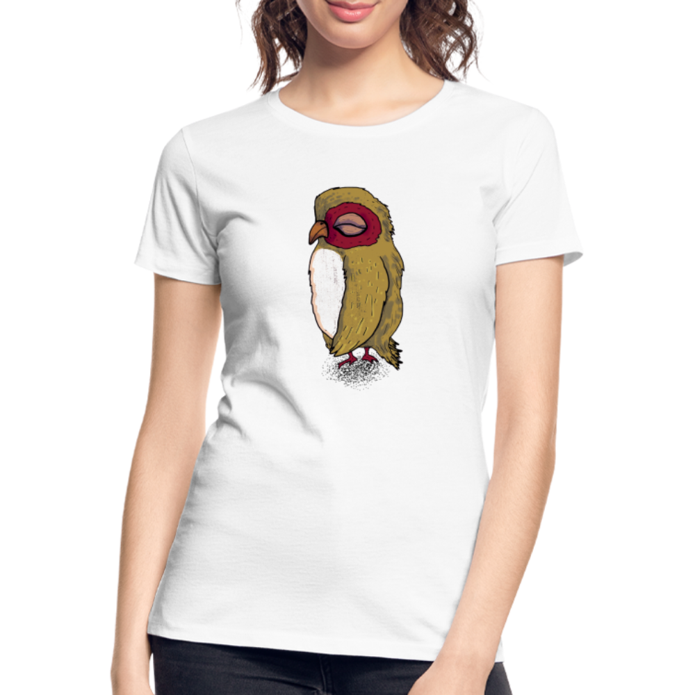 Frauen Premium Bio T-Shirt - Kleine braune Eule - weiß