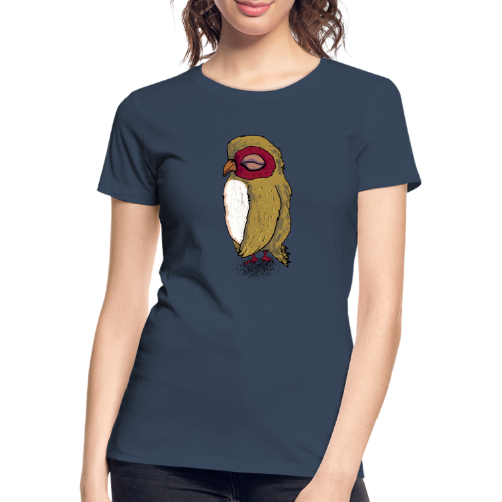 Frauen Premium Bio T-Shirt - Kleine braune Eule - Navy