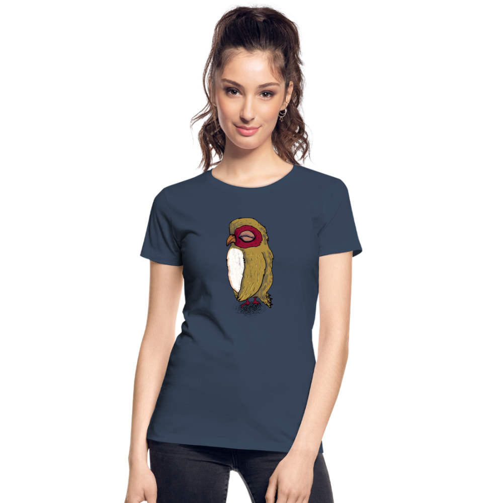 Frauen Premium Bio T-Shirt - Kleine braune Eule - Navy