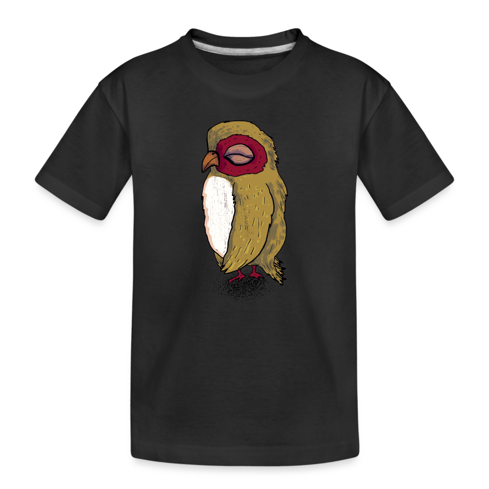 Kinder Premium Bio T-Shirt - Kleine braune Eule - Schwarz