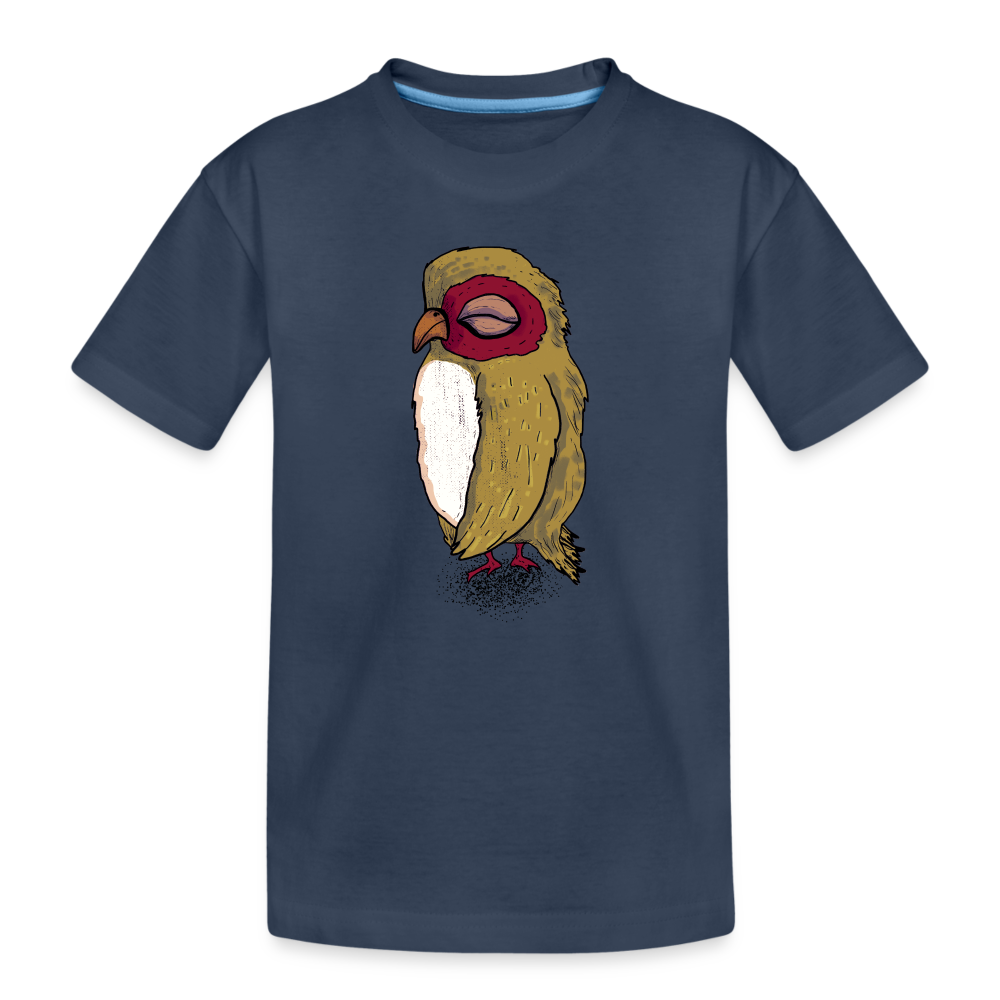 Kinder Premium Bio T-Shirt - Kleine braune Eule - Navy