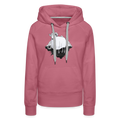 Frauen Premium Hoodie - "Schaf in den Bergen" - Malve