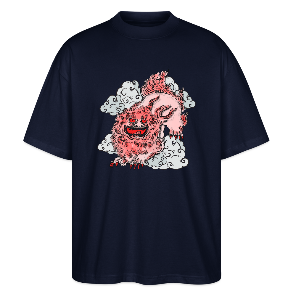 Stanley/Stella Oversized Unisex Bio T-Shirt - “Fu Dog” - Navy