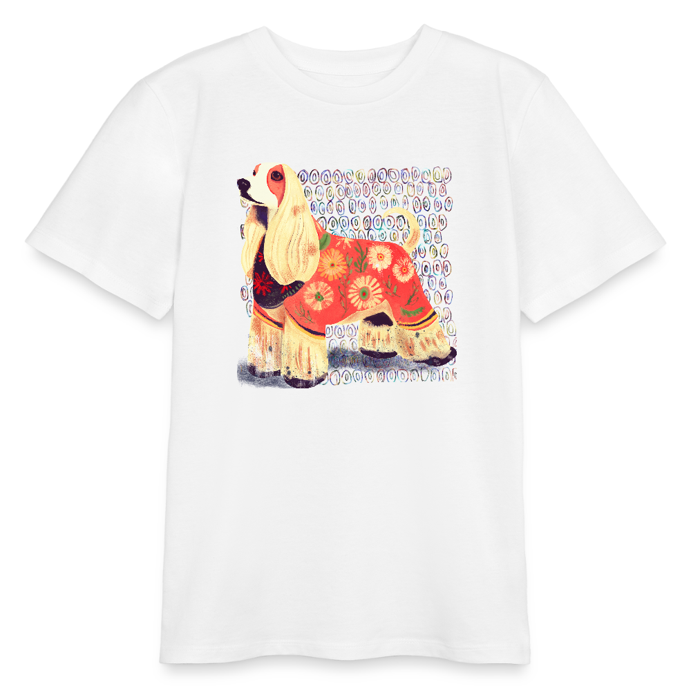 Stanley/Stella Bio Teenager T-Shirt - “Dog Figurine” - Weiß