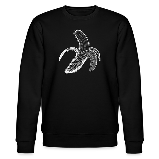 Männer Bio-Sweatshirt - "Weiße Banane" - Schwarz