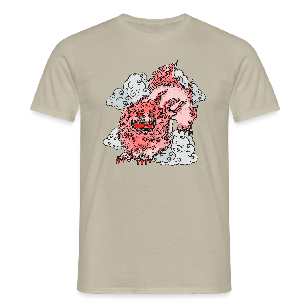 Männer T-Shirt - “Fu Dog” - Sandbeige