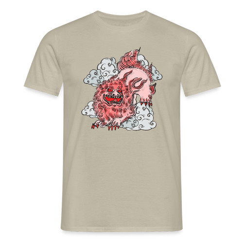 Männer T-Shirt - “Fu Dog” - Sandbeige