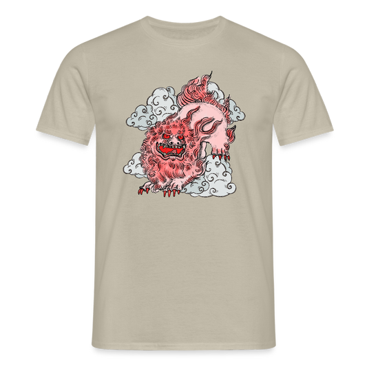 Männer T-Shirt - “Fu Dog” - Sandbeige