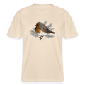 Stanley/Stella Relaxed Fit Unisex Bio-T-Shirt - "Rotkehlchen" - Weißgrau