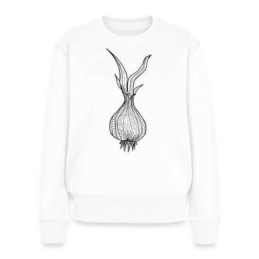 Frauen Premium Pullover "Doodle Zwiebel" - Weiß