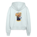 Stanley/Stella Boxy Frauen Bio Zip Hoodie - “Wildblumen” - Eisblau