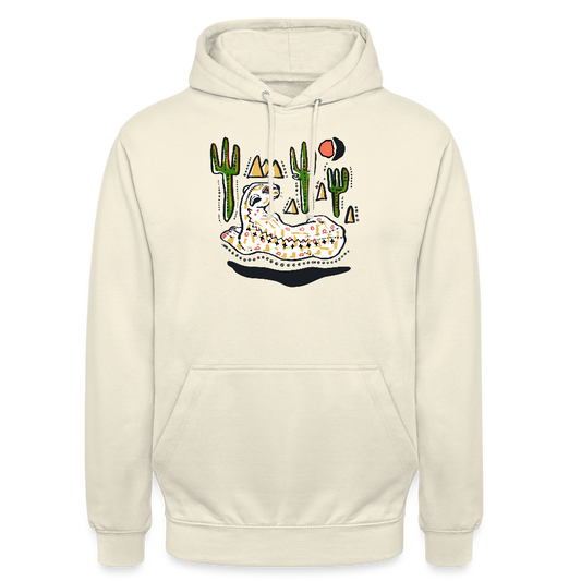 Unisex Hoodie - “Folkart Jaguar” - Vanille-Milchshake