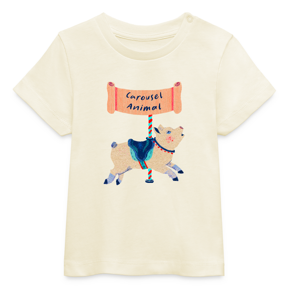 Stanley/Stella Baby Bio-T-Shirt - “Carousel Animal” - Weißgrau