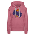 Frauen Premium Hoodie "Hase im Laub" - Malve