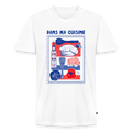 Männer Bio-T-Shirt mit V-Ausschnitt - “Ma Cuisine” - Weiß