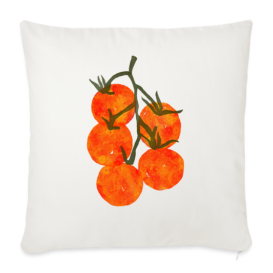 Sofakissen mit Füllung 44 x 44 cm - “I Pomodori” - Naturweiß 