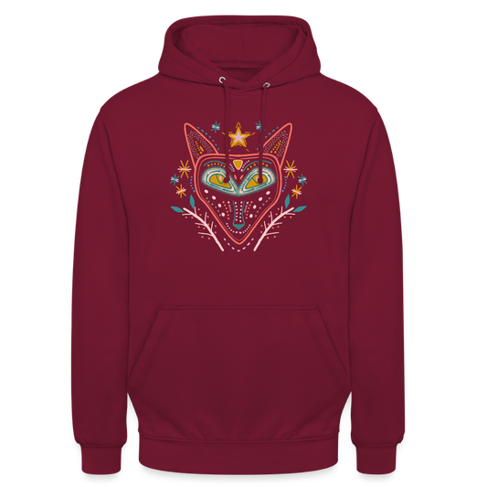 Unisex Hoodie "Nachtfuchs" - Bordeaux