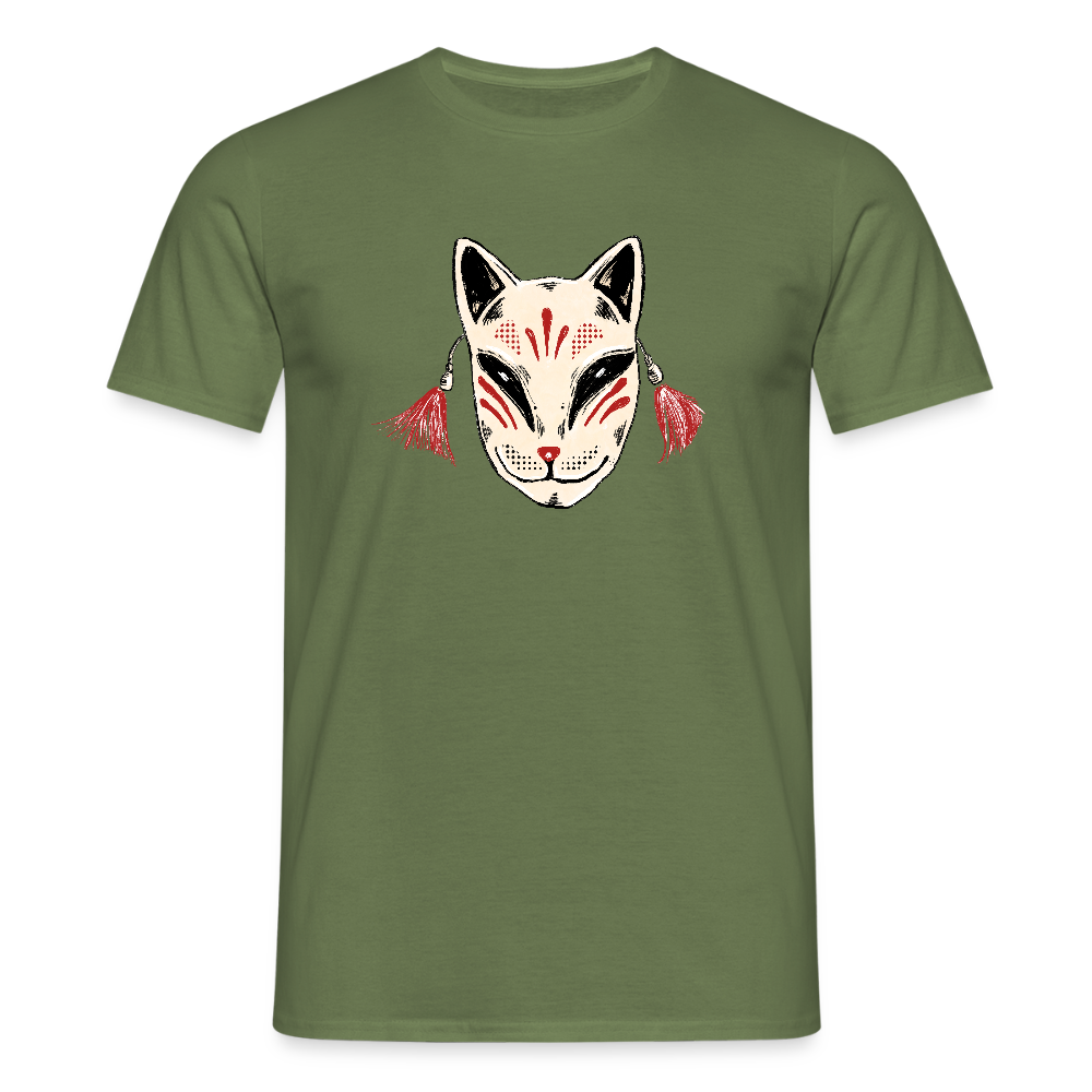 Männer T-Shirt - “Japanische Maske” - Militärgrün