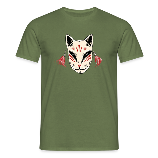 Männer T-Shirt - “Japanische Maske” - Militärgrün