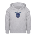 Kinder Hoodie - "Meeresschildkröte" - Hellgrau meliert