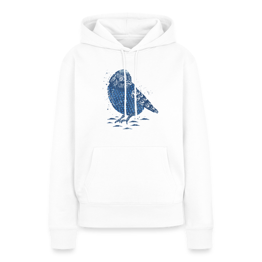 Frauen Premium Hoodie - “Wintermeise” - Weiß