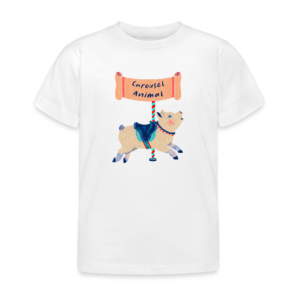 Kinder T-Shirt - “Carousel Animal” - Weiß