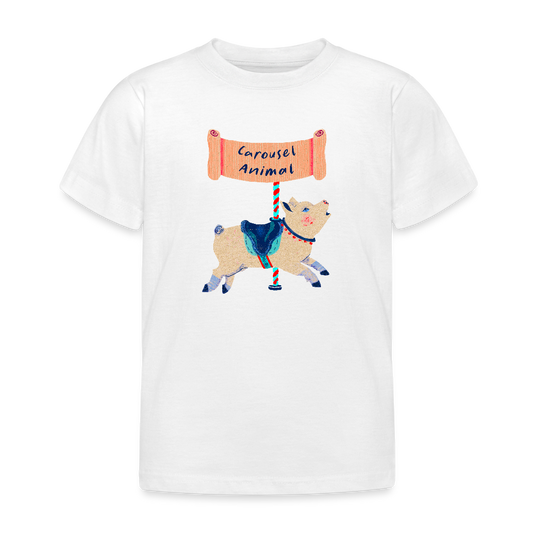 Kinder T-Shirt - “Carousel Animal” - Weiß