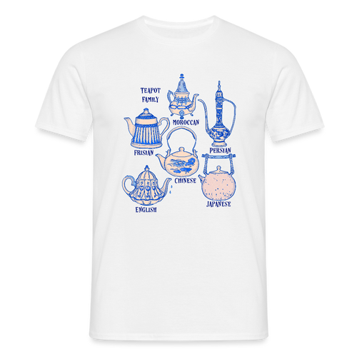 Männer T-Shirt - “So Many Teapots” - Weiß