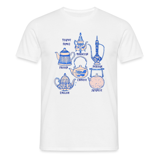 Männer T-Shirt - “So Many Teapots” - Weiß