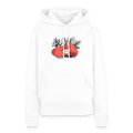 Frauen Premium Hoodie - "Ruhender Fuchs" - Weiß