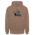 Unisex Hoodie "Dachs im Gras" - Mokka