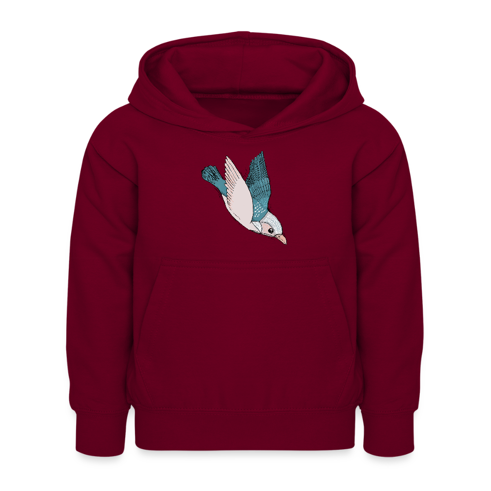Kinder Hoodie - "Vogel im Sturzflug" - Bordeaux