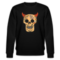 Männer Bio-Sweatshirt - "Teufelsschädel" - Schwarz