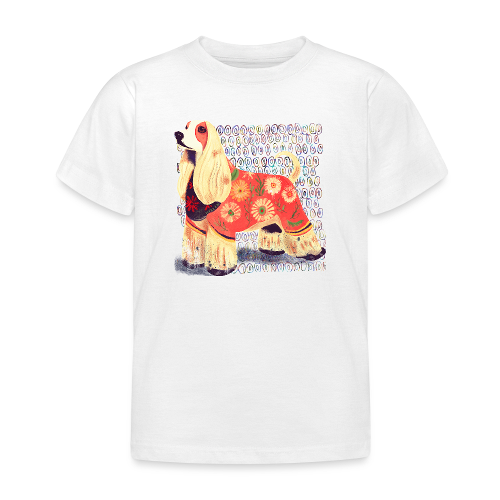 Kinder T-Shirt - “Dog Figurine” - Weiß