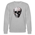 Männer Bio-Sweatshirt - "Totenkopf in Tinte" - Grau meliert