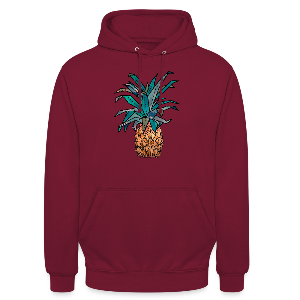 Unisex Hoodie "Ananas Bronze" - Bordeaux